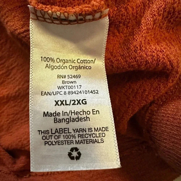 Free Assembly sweater top women's size XXL rust long sleeves - Picture 11 of 11